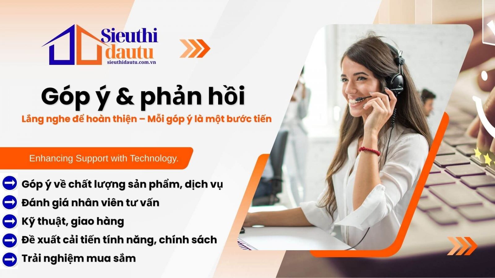 Góp ý phản hồi dịch vụ siêu thi đầu tư